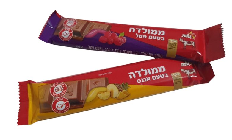 ממולדה בטעם פטל ו-ממולדה בטעם אננס של עלית | צילום: ליאור באייר